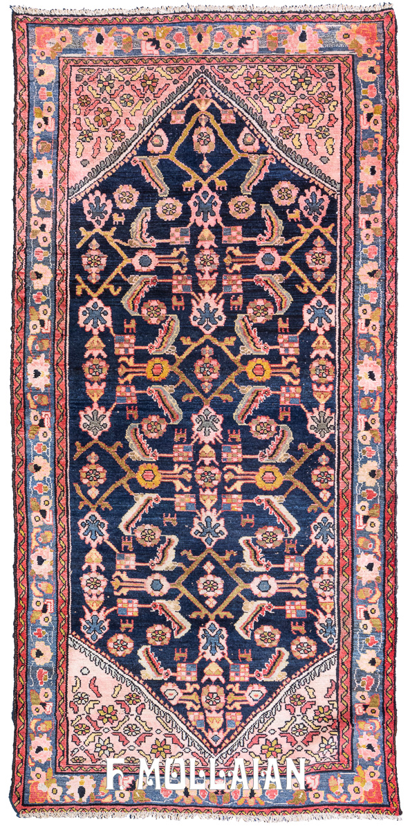 Tappeto Malayer Antico Fondo Blu Notte n°:88430125